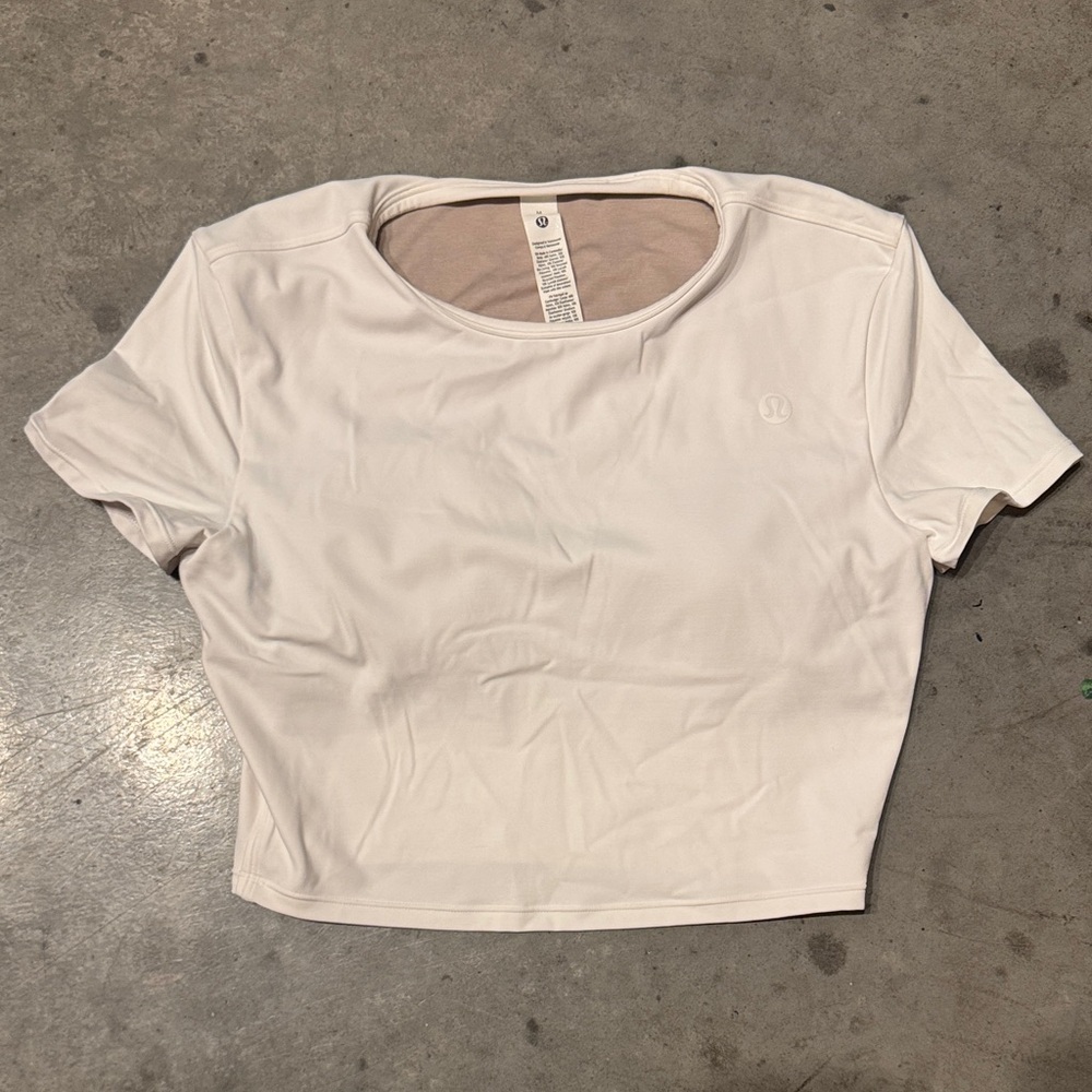 Lululemon Athletica Cream Crop Top